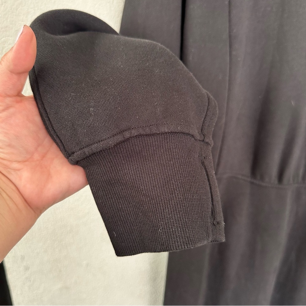 Lululemon Scuba Women’s Long Sleeve Sweatshirt Dress Black Size 12 - Picture 4 of 7